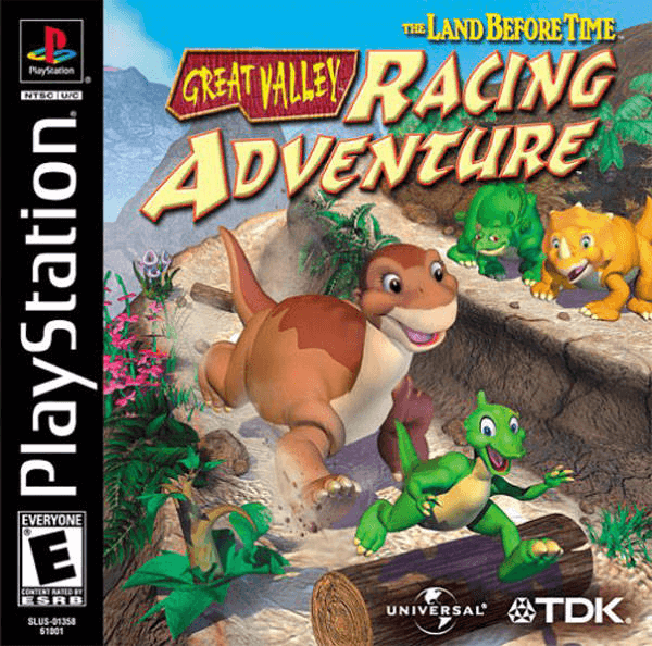 Land Before Time Great Valley Racing Adventure box art for Playstation